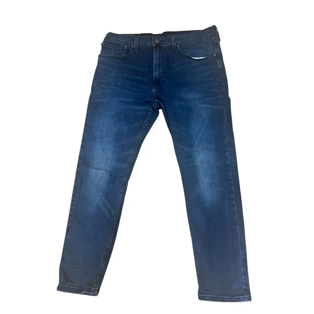Levi's 512 Skinny Fit Jeans Mens Size 36Wx30L Blue Denim Dark Wash Waterless